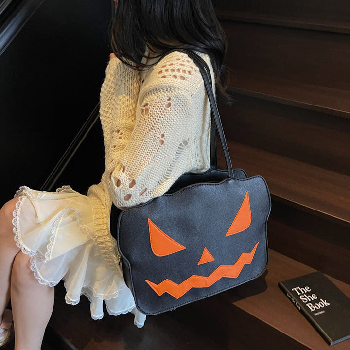 BowLift | Halloween Messenger Bag – Shoulder bag in Black and Orange Spooky Style