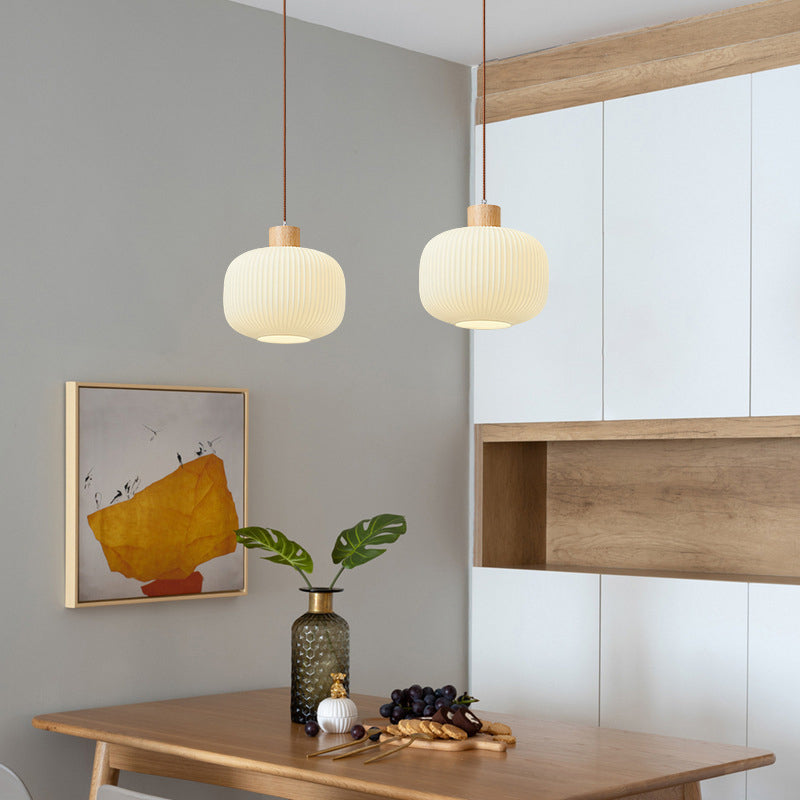 BowLift | VintageLight - Stylish wood and glass pendant lamp