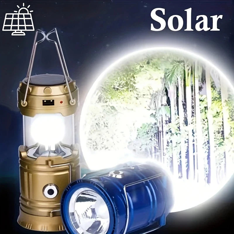 BowLift | Solar Camping Lamp with USB Charging – Portable LED Lantern for Outdoor Activities and Emergencies