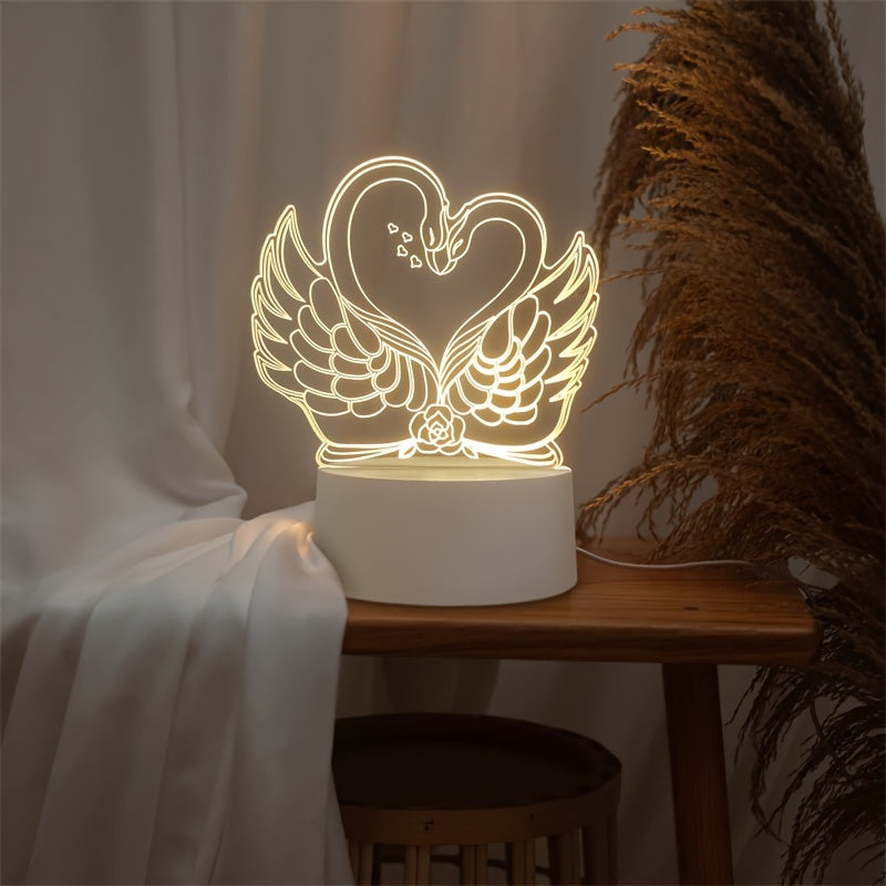 SwaneLume – USB 3D LED Table Lighting Bowlift