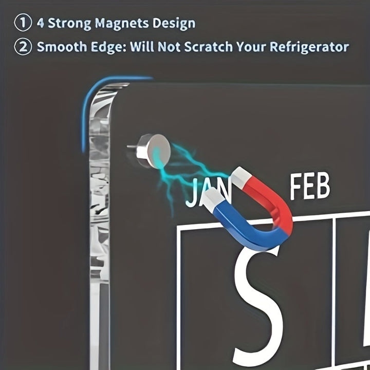 BowLift | Magnetic Schedule Planner For Fridge[Permanently reusable]