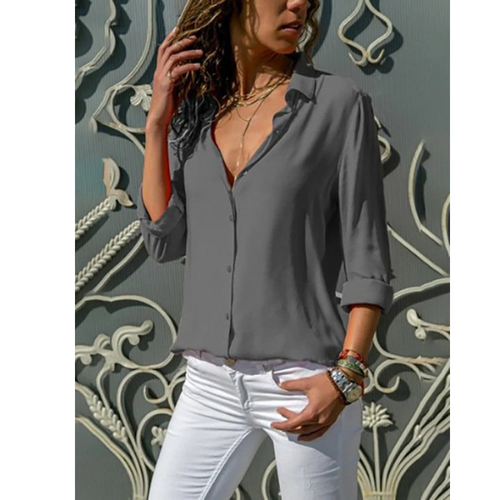 BowLift | Formal Long Sleeve Blouse for Women | Button Placket