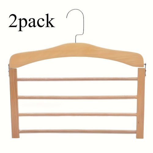 Wood Pants Hanger Multi-Layer 2 Piece Set | Bowlift
