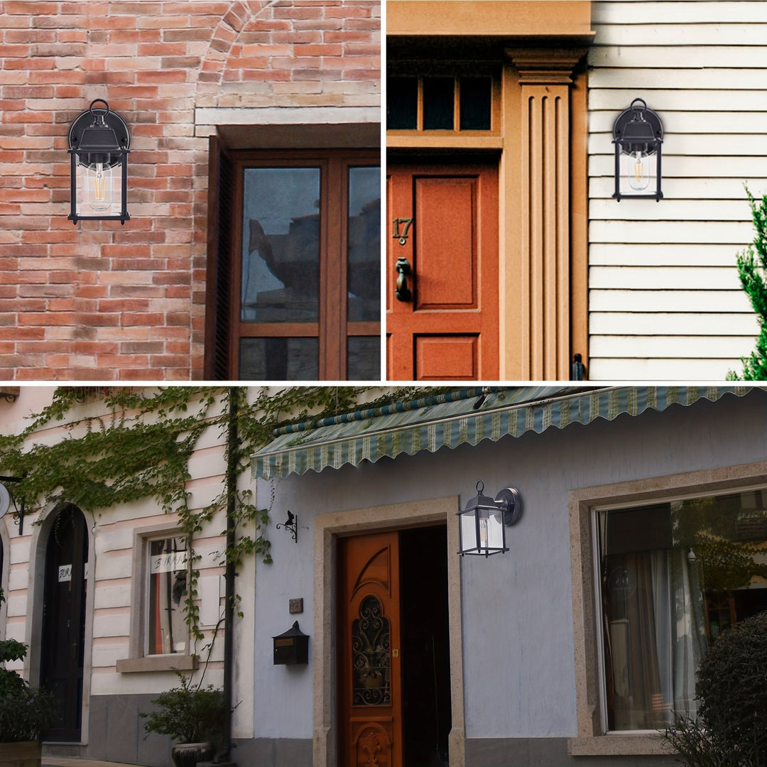 BowLift | Outdoor Wall Light Glass Lantern Metal Frame
