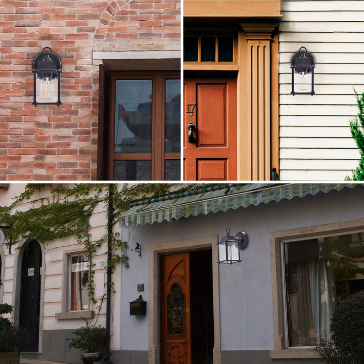 BowLift | Outdoor Wall Light Glass Lantern Metal Frame