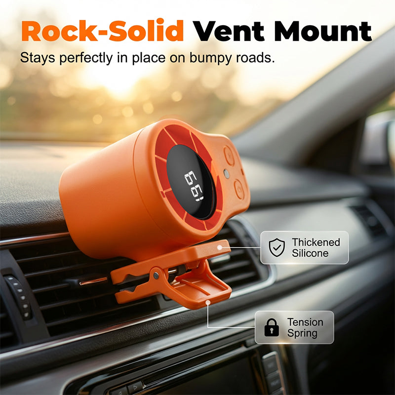 Mini fan with ventilation clip for car and desk | Bowlift