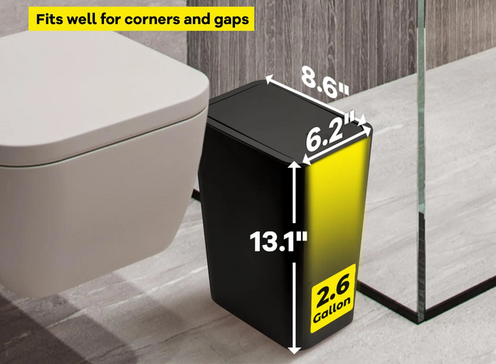 EcoPress 10L Trash Can for Bathroom Bowlift