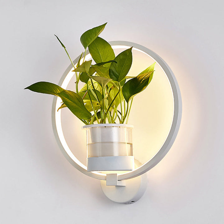 BowLift | Round/Oval Bedroom Wall Lighting Industrial Metal 1 Lamp Black/White LED Wall Lamp Wall Lamp in Warm/White/3 Color Light