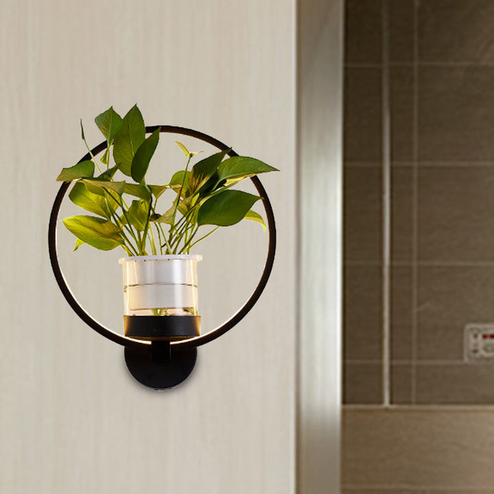 BowLift | Round/Oval Bedroom Wall Lighting Industrial Metal 1 Lamp Black/White LED Wall Lamp Wall Lamp in Warm/White/3 Color Light