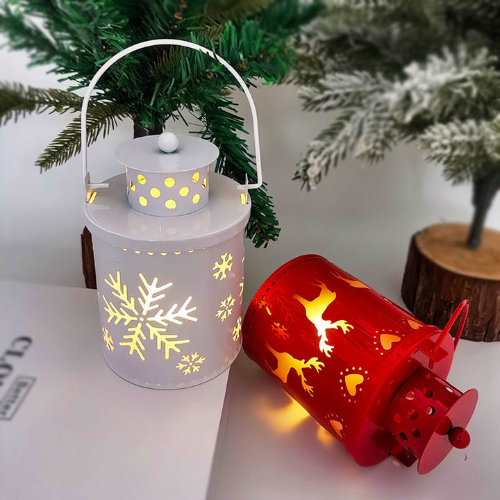 BowLift | Electronic Christmas Candle with Flickering LED Light – Decorative Iron Candle Holder for Indoor
