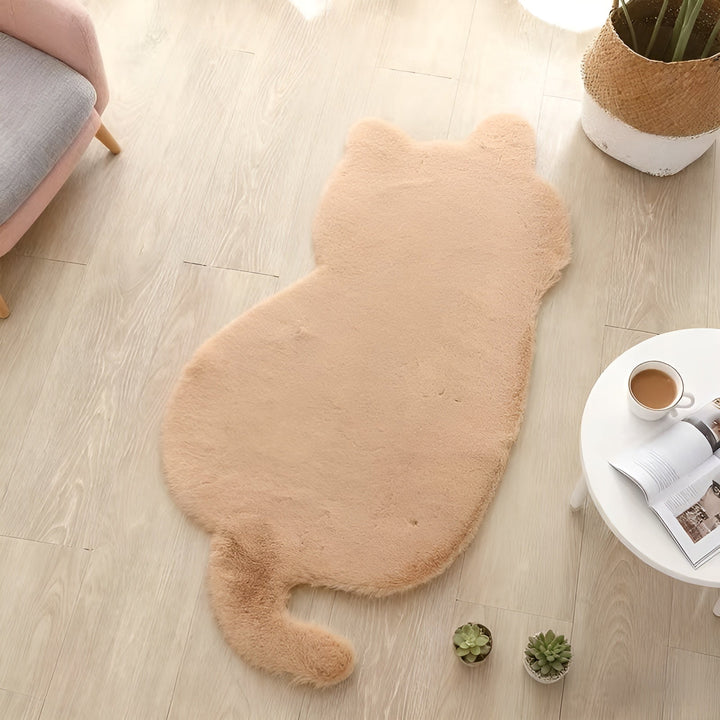 Smaller rug in cat shape – Soft and cozy | Perfect for sofa, shelf or dresser | Bowlift