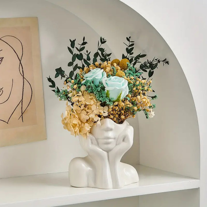 "Unique and Modern Ceramic Vase, Decorative Flower Vase for Living Room and Office" | Bowlift