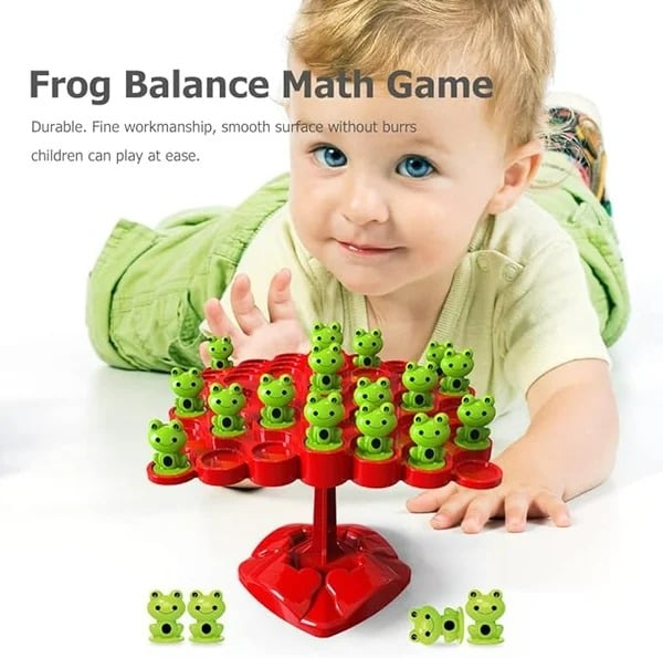 BowLift | Balance Board Game | Montessori Learning Toy | Colorful Frog Design