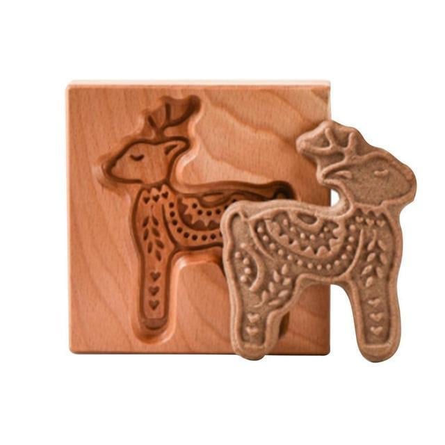BowLift | Wooden Cookie Mold Set | Engraved Pastry Stamps | Gingerbread & Biscuit Press