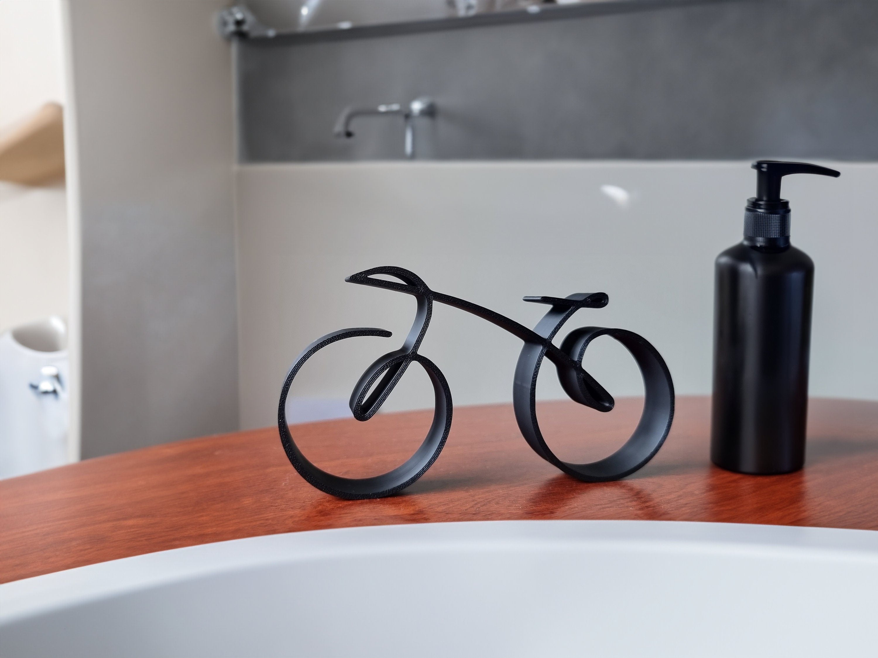 BowLift | Elegant minimalist bicycle sculpture wireframe style