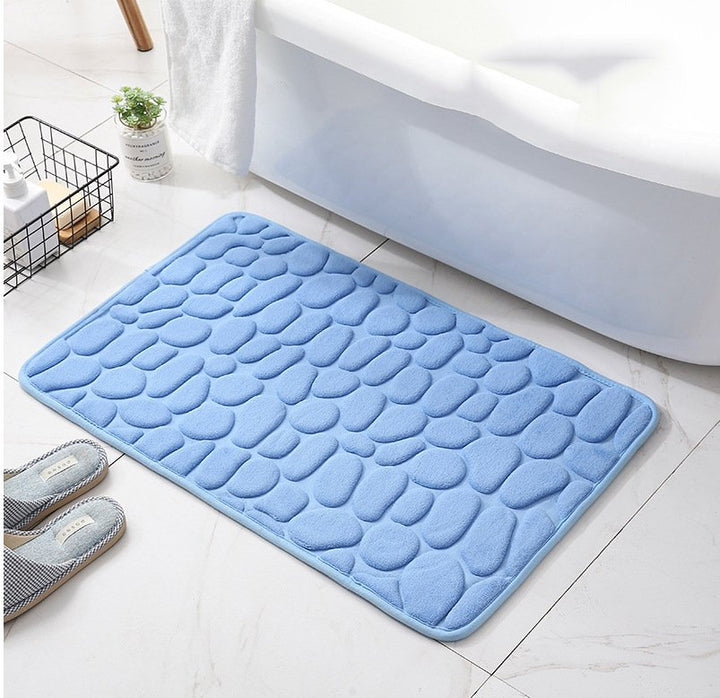 BowLift | Cobblestone Embossed Bathroom Bath Mat