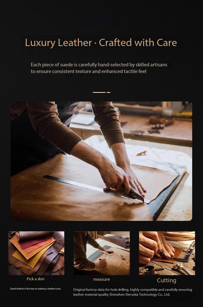 For 17ProMax Magnetic Bracket Phone Case High-end Business Leather Case