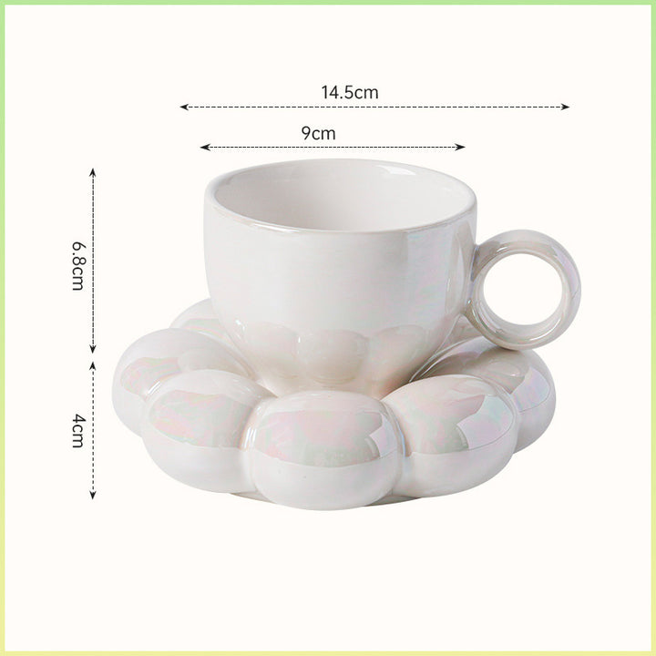 Scandinavian Ins Windmill Flower Coffee Cup Ceramic Set
