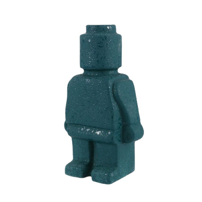 Dried Flower Vase Ornaments Small Robot Single Vase