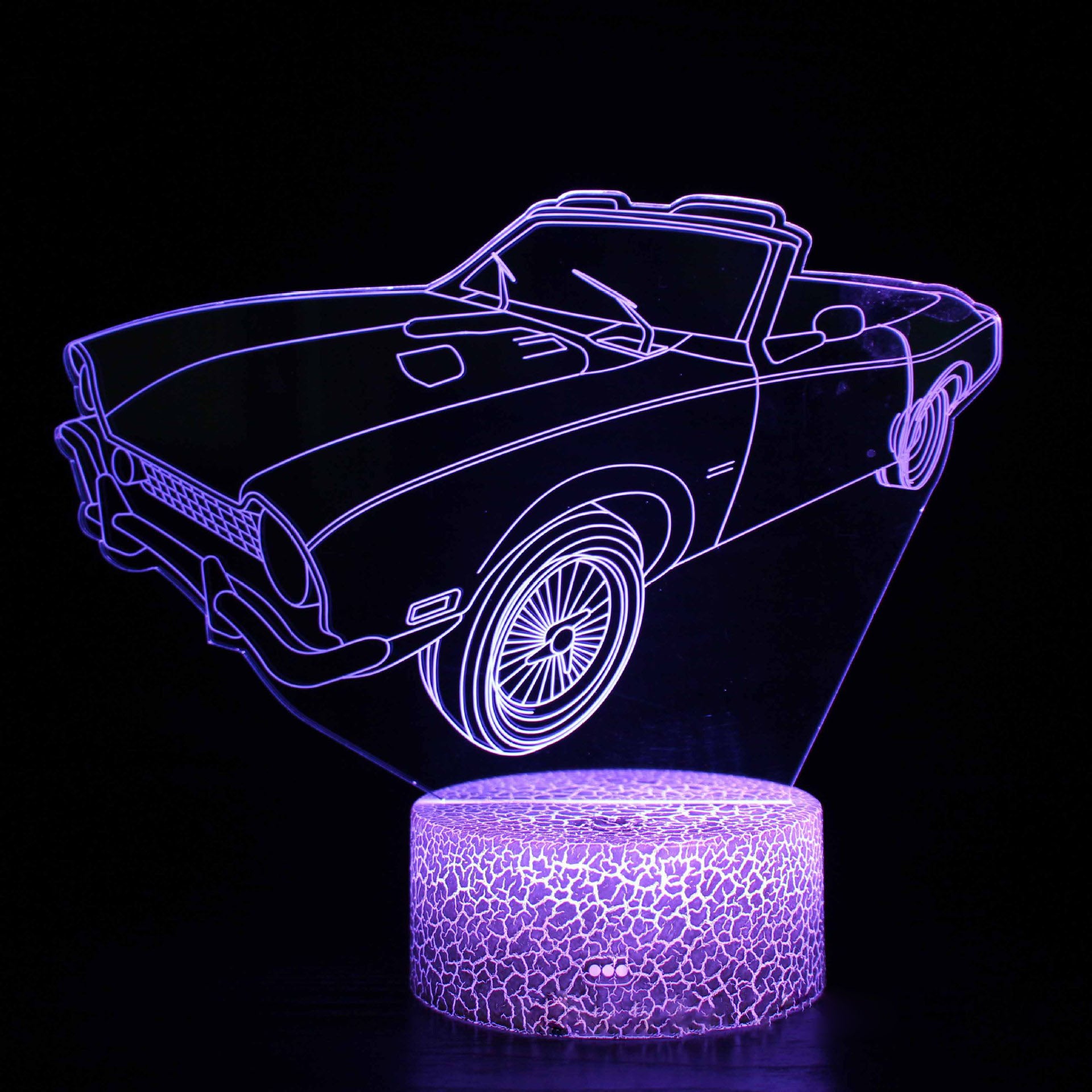 Sports car series 3d night light LED stereo light illusion lamp USB bedside table lamp modeling lamp dimming