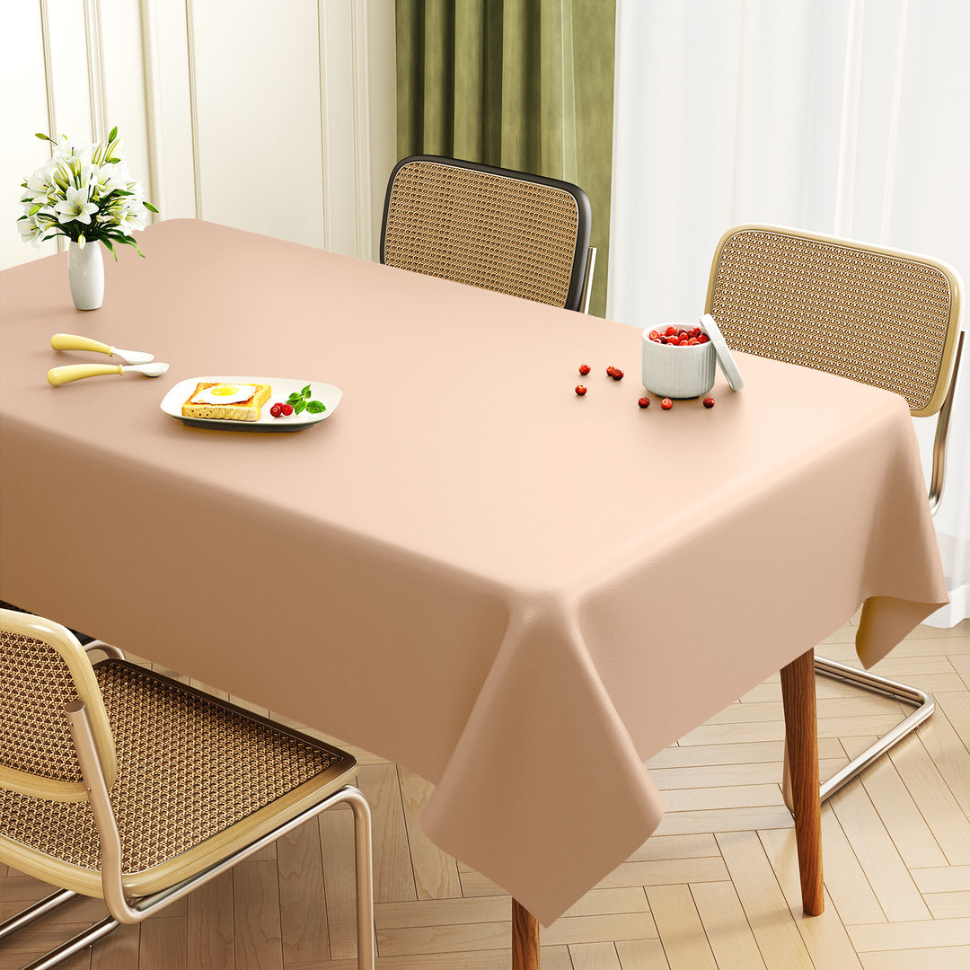 Lambskin Tablecloth Solid Color Wash-Free Oil-Proof Waterproof Light Luxury Coffee Table Table Mat Hot-Resistant Rectangular Tablecloth