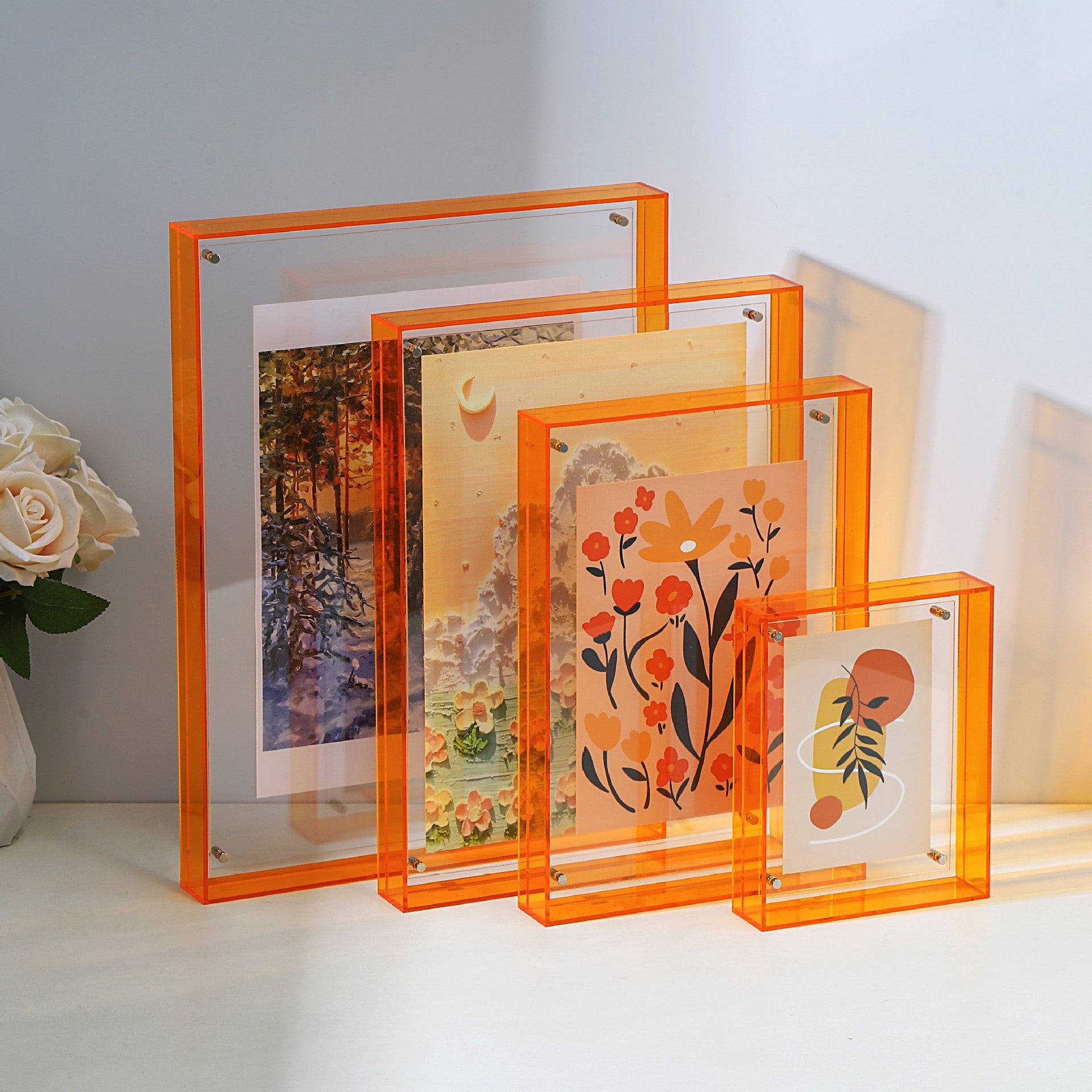 Acrylic Photo Frame Platform Light Luxury High Sense Transparent Display Frame