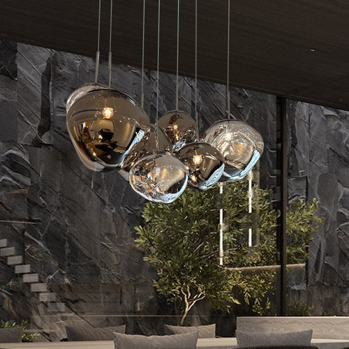 Post-modern lava chandelier creative clothing store bar table lamp villa duplex building living room dining room stairwell chandelier
