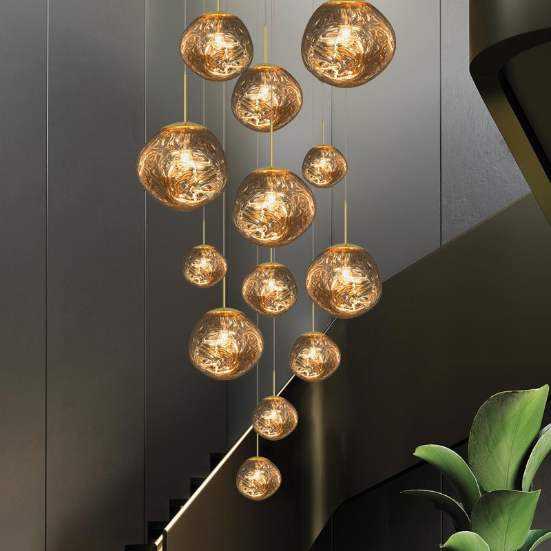 Post-modern lava chandelier creative clothing store bar table lamp villa duplex building living room dining room stairwell chandelier