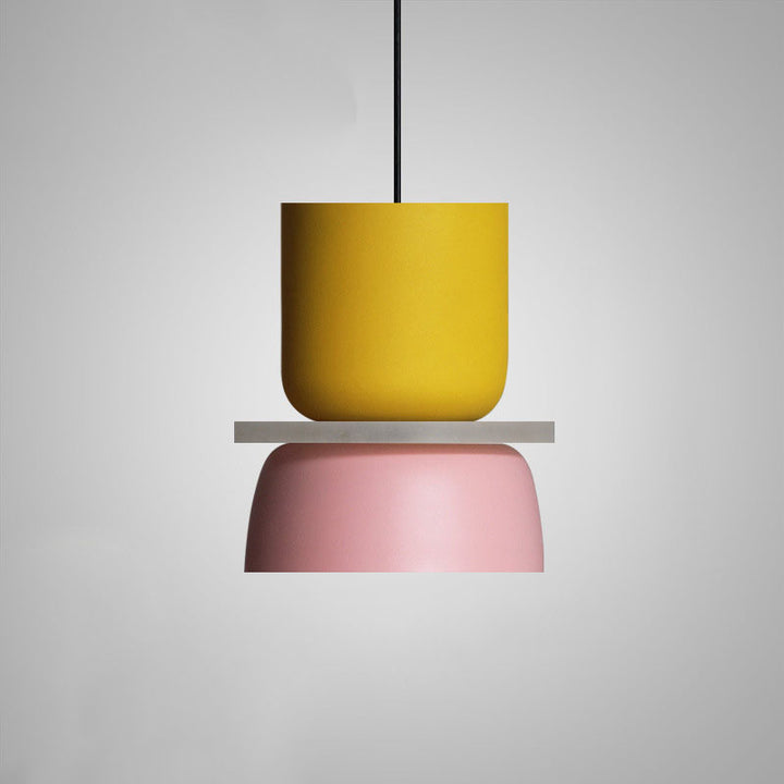 Simple Nordic Dining Hall Lamp High-level Living Room Chandelier Macaron Acrylic