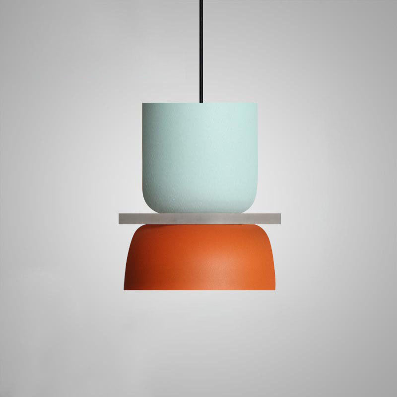 Simple Nordic Dining Hall Lamp High-level Living Room Chandelier Macaron Acrylic