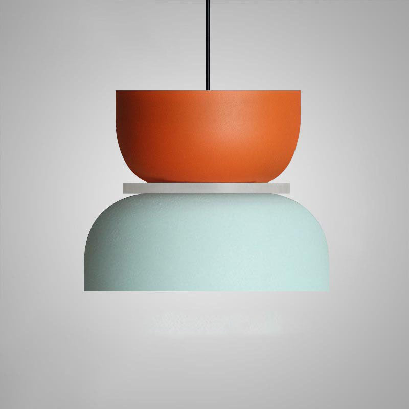 Simple Nordic Dining Hall Lamp High-level Living Room Chandelier Macaron Acrylic