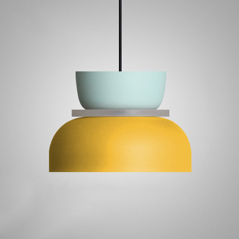 Simple Nordic Dining Hall Lamp High-level Living Room Chandelier Macaron Acrylic