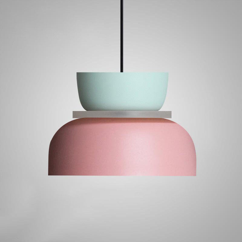 Simple Nordic Dining Hall Lamp High-level Living Room Chandelier Macaron Acrylic