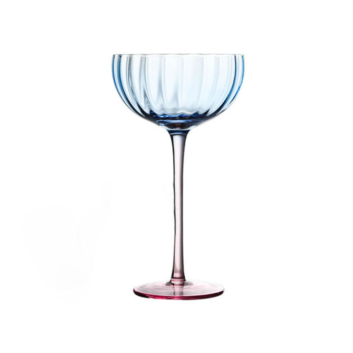 Wind-patterned ice cream cup, creative pumpkin-patterned cocktail glass, color-blocked vertical striped wine glass.