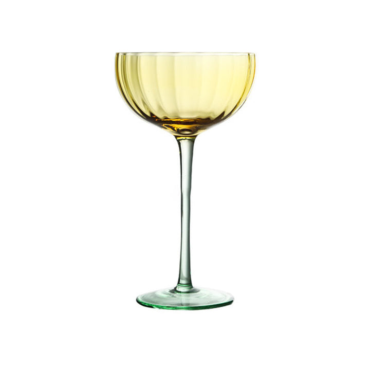 Wind-patterned ice cream cup, creative pumpkin-patterned cocktail glass, color-blocked vertical striped wine glass.
