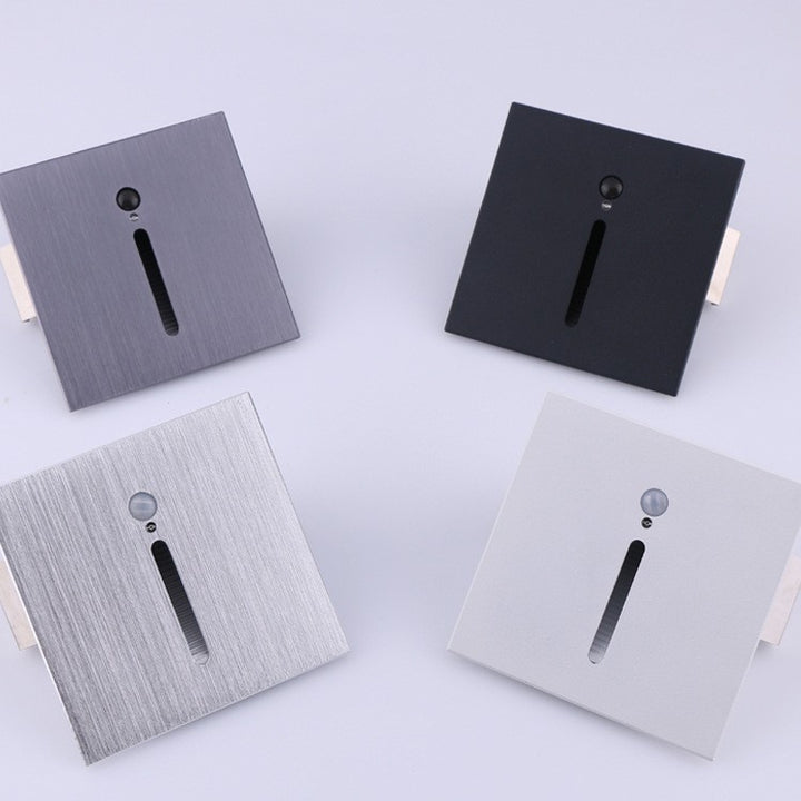 Recessed floor lights, stair tread lights, corridor corner lights, motion-sensor square floor lights