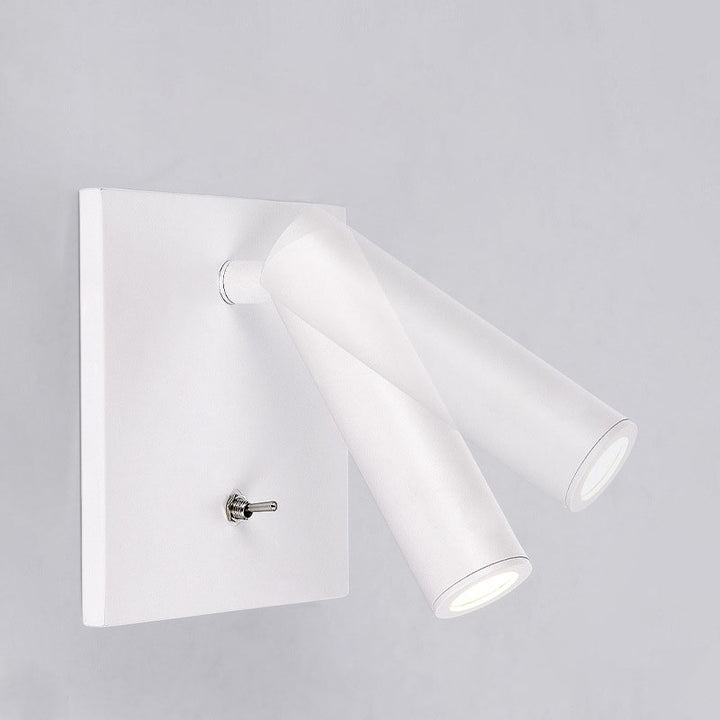 Reading wall lamp with switch wall lamp bedroom bedside French square wall lamp