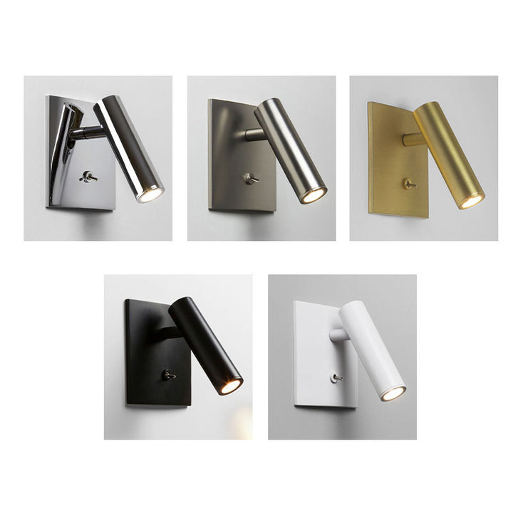 Reading wall lamp with switch wall lamp bedroom bedside French square wall lamp