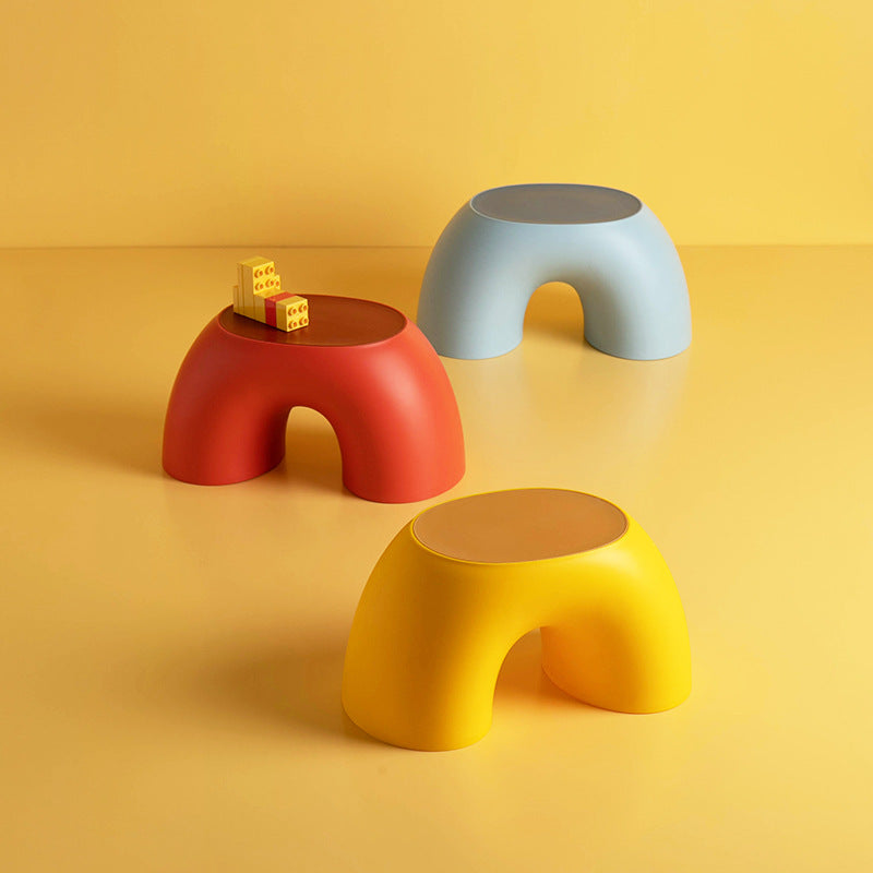 Children's Round Low Stool Comfortable Stool Non-slip Durable Shoe Changing Stool Rainbow Stool Simple Ring Rainbow Stool Thick Stool