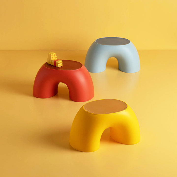 Children's Round Low Stool Comfortable Stool Non-slip Durable Shoe Changing Stool Rainbow Stool Simple Ring Rainbow Stool Thick Stool