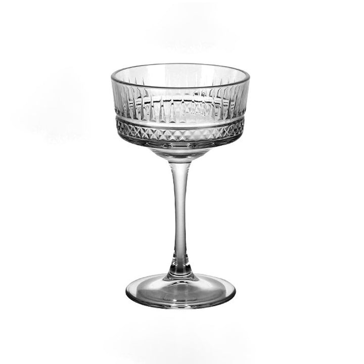 AiLiXiya Cocktail Goblet Court Carved Bartender Goblet Classical Martini Goblet Champagne Goblet
