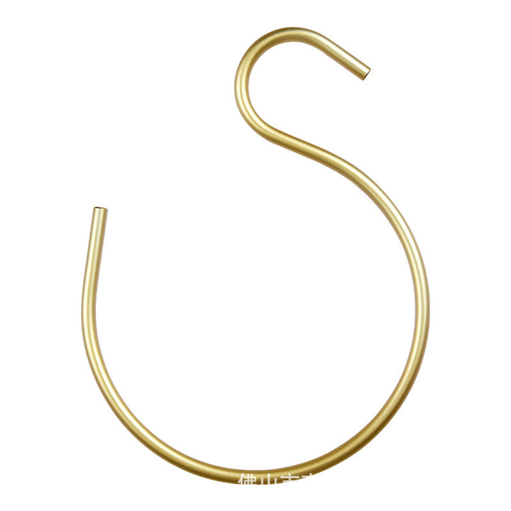 S-shaped Large Hook Aluminum Alloy Hook Light Luxury Home Multifunctional Hook Wardrobe Metal Scarf Scarf Hanger