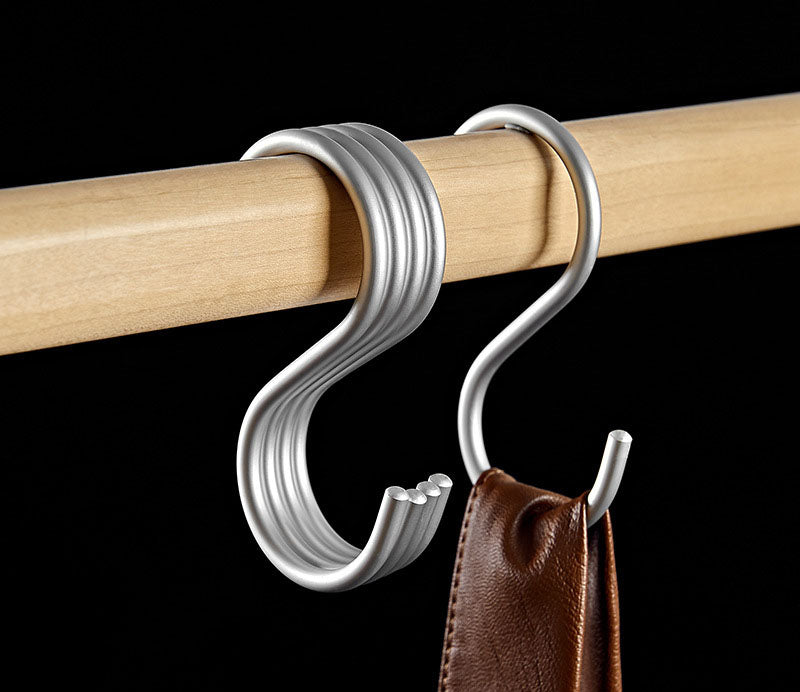 S-shaped Large Hook Aluminum Alloy Hook Light Luxury Home Multifunctional Hook Wardrobe Metal Scarf Scarf Hanger