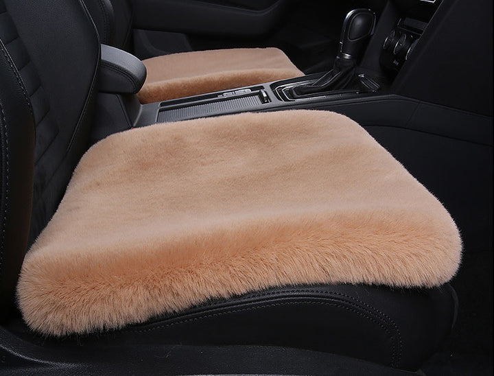 BowLift 丨 Thickened Winter Short Rabbit Plush Car Seat Cushion without Backrest