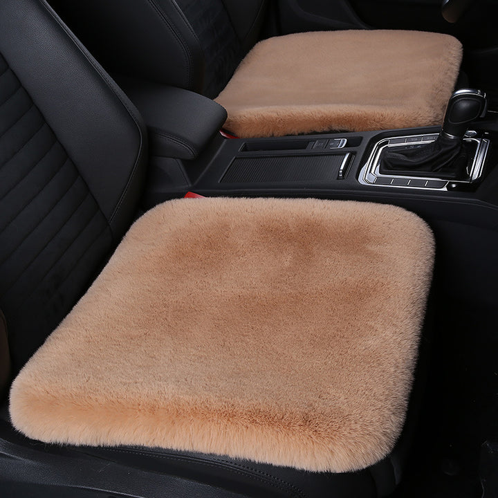 BowLift 丨 Thickened Winter Short Rabbit Plush Car Seat Cushion without Backrest