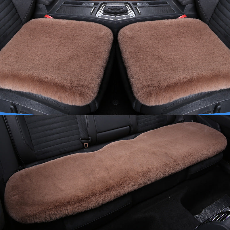 BowLift 丨 Thickened Winter Short Rabbit Plush Car Seat Cushion without Backrest