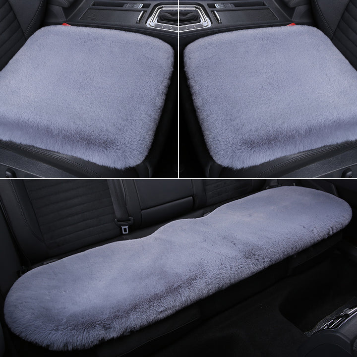BowLift 丨 Thickened Winter Short Rabbit Plush Car Seat Cushion without Backrest