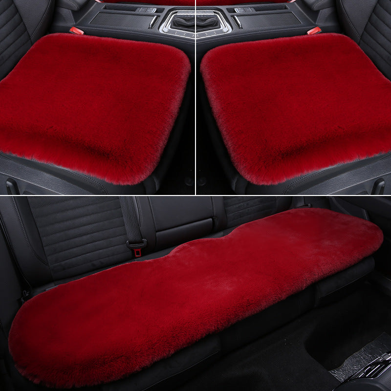 BowLift 丨 Thickened Winter Short Rabbit Plush Car Seat Cushion without Backrest