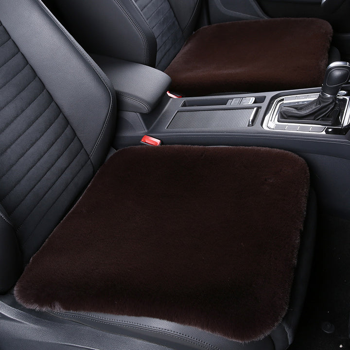 BowLift 丨 Thickened Winter Short Rabbit Plush Car Seat Cushion without Backrest