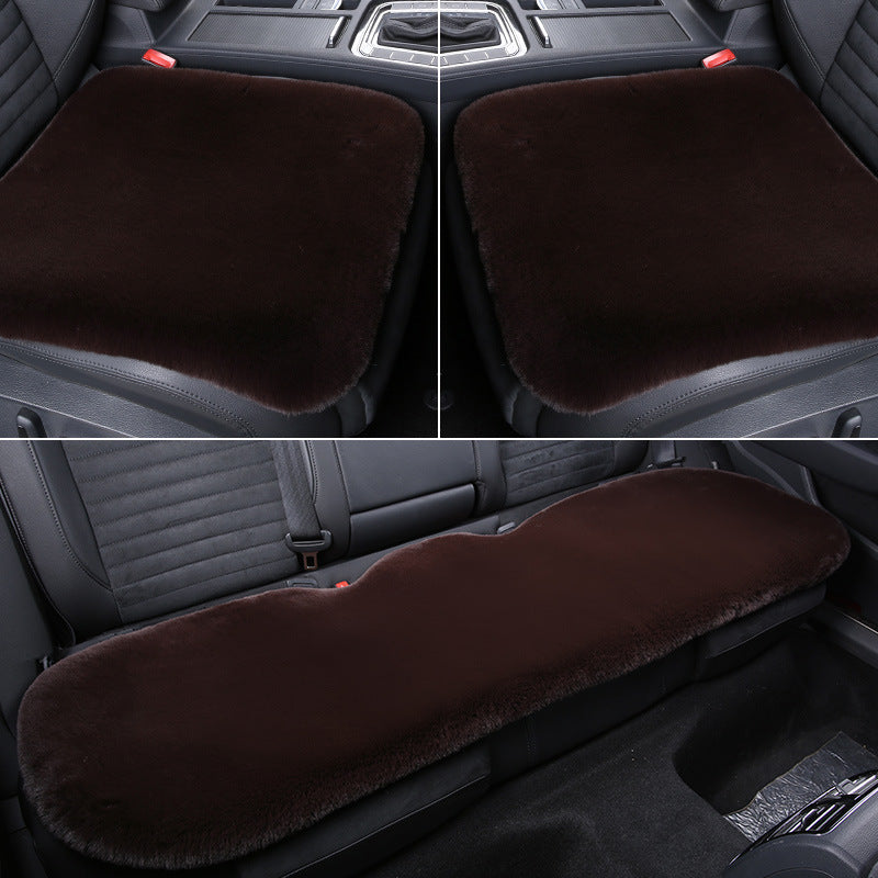 BowLift 丨 Thickened Winter Short Rabbit Plush Car Seat Cushion without Backrest